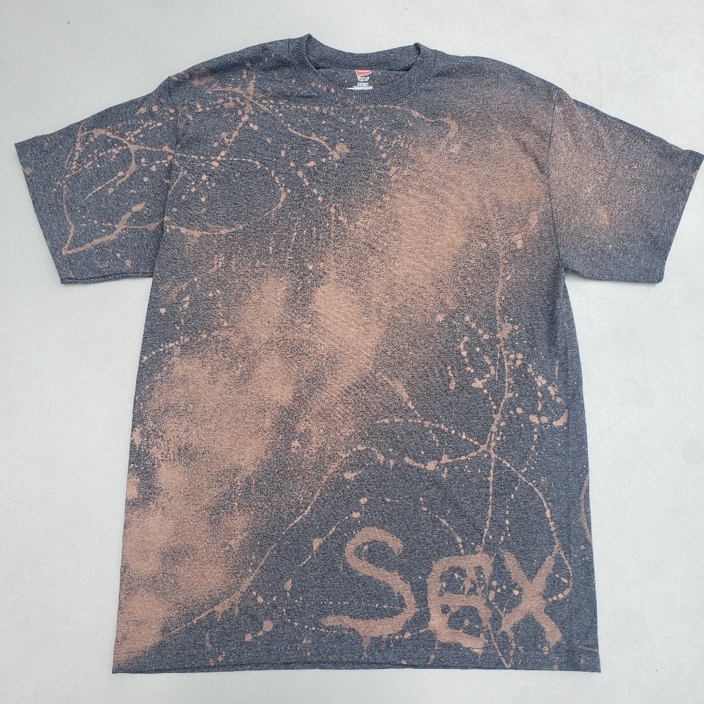 Unisex M Heather Grey - Bleach Washed Tee